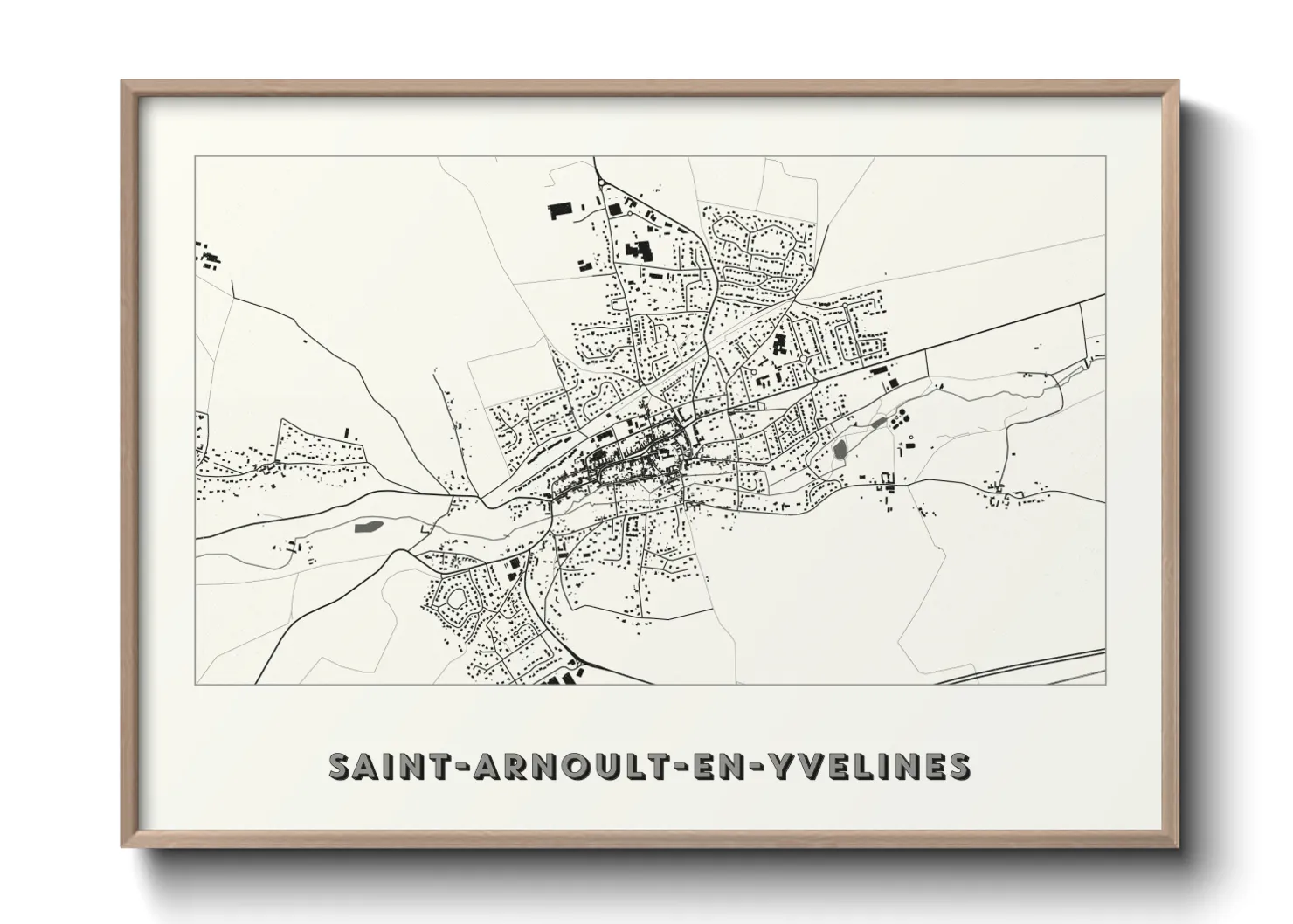 Une affiche de carte sur Saint-Arnoult-en-Yvelines