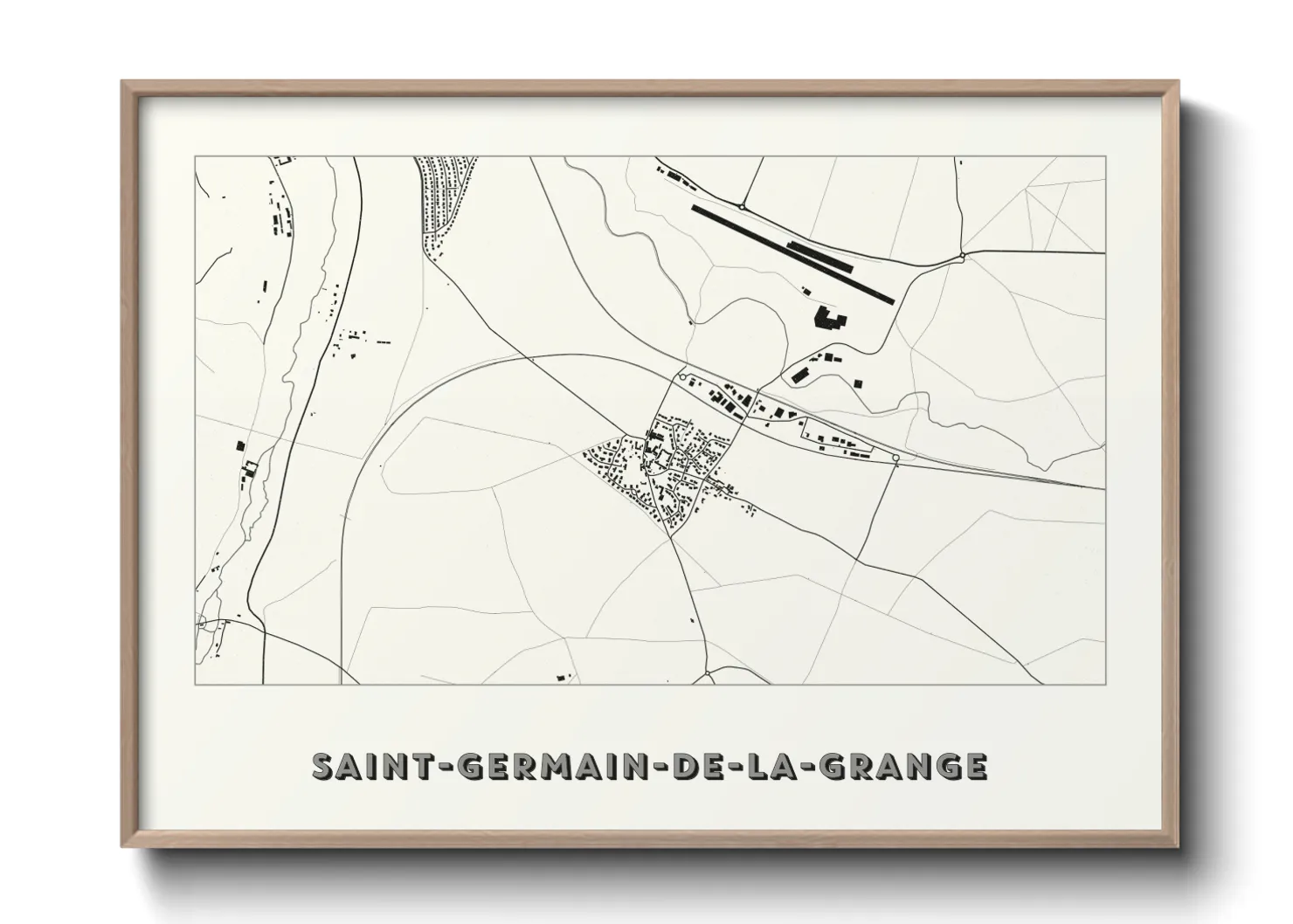 Une affiche de carte sur Saint-Germain-de-la-Grange