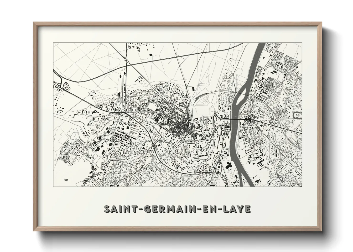 Une affiche de carte sur Saint-Germain-en-Laye