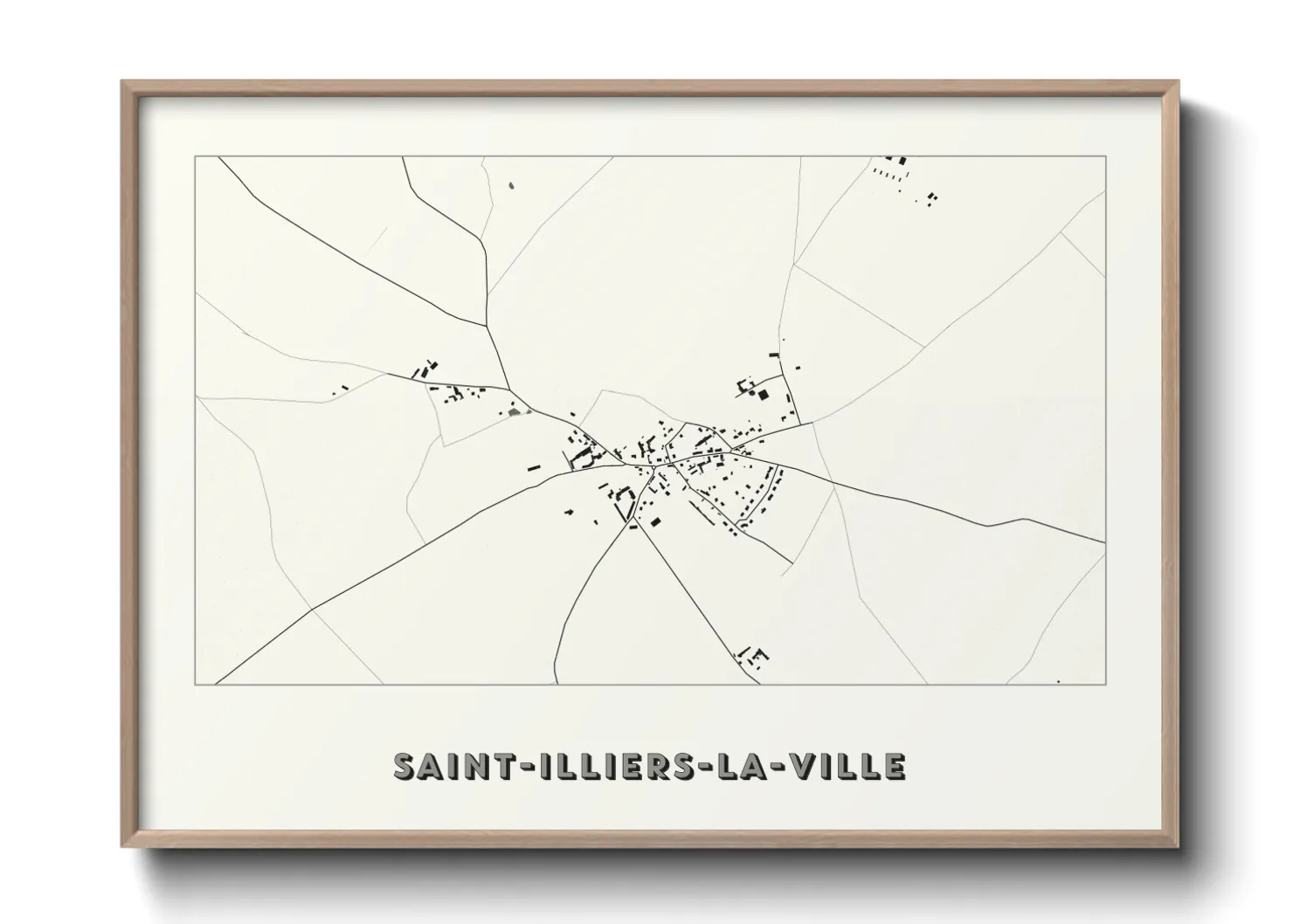 Une affiche de carte sur Saint-Illiers-la-Ville