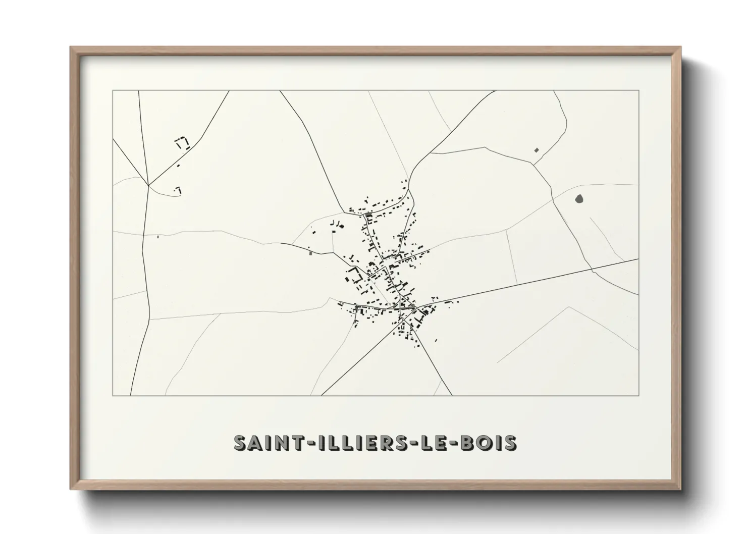 Une affiche de carte sur Saint-Illiers-le-Bois