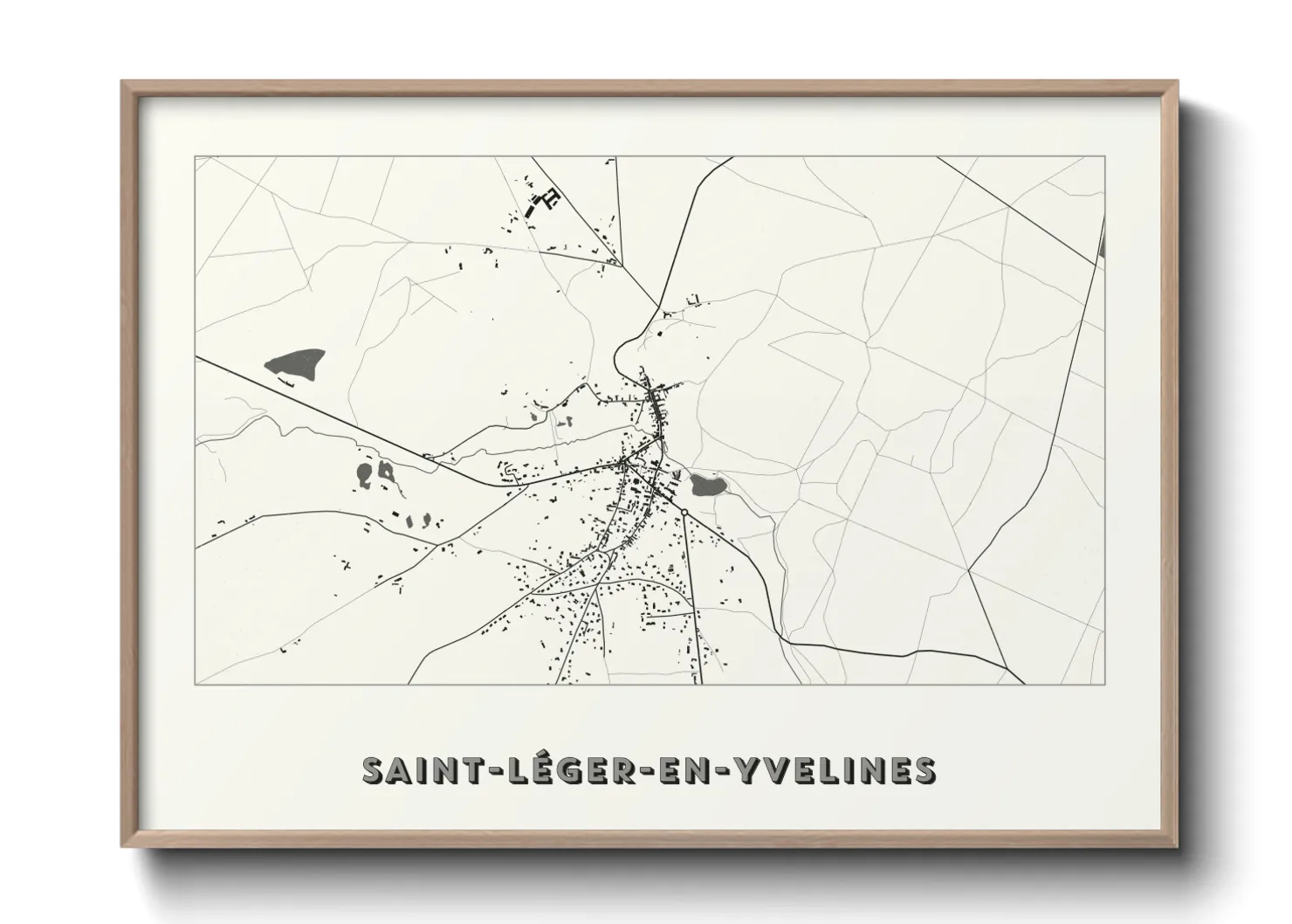 Une affiche de carte sur Saint-Léger-en-Yvelines