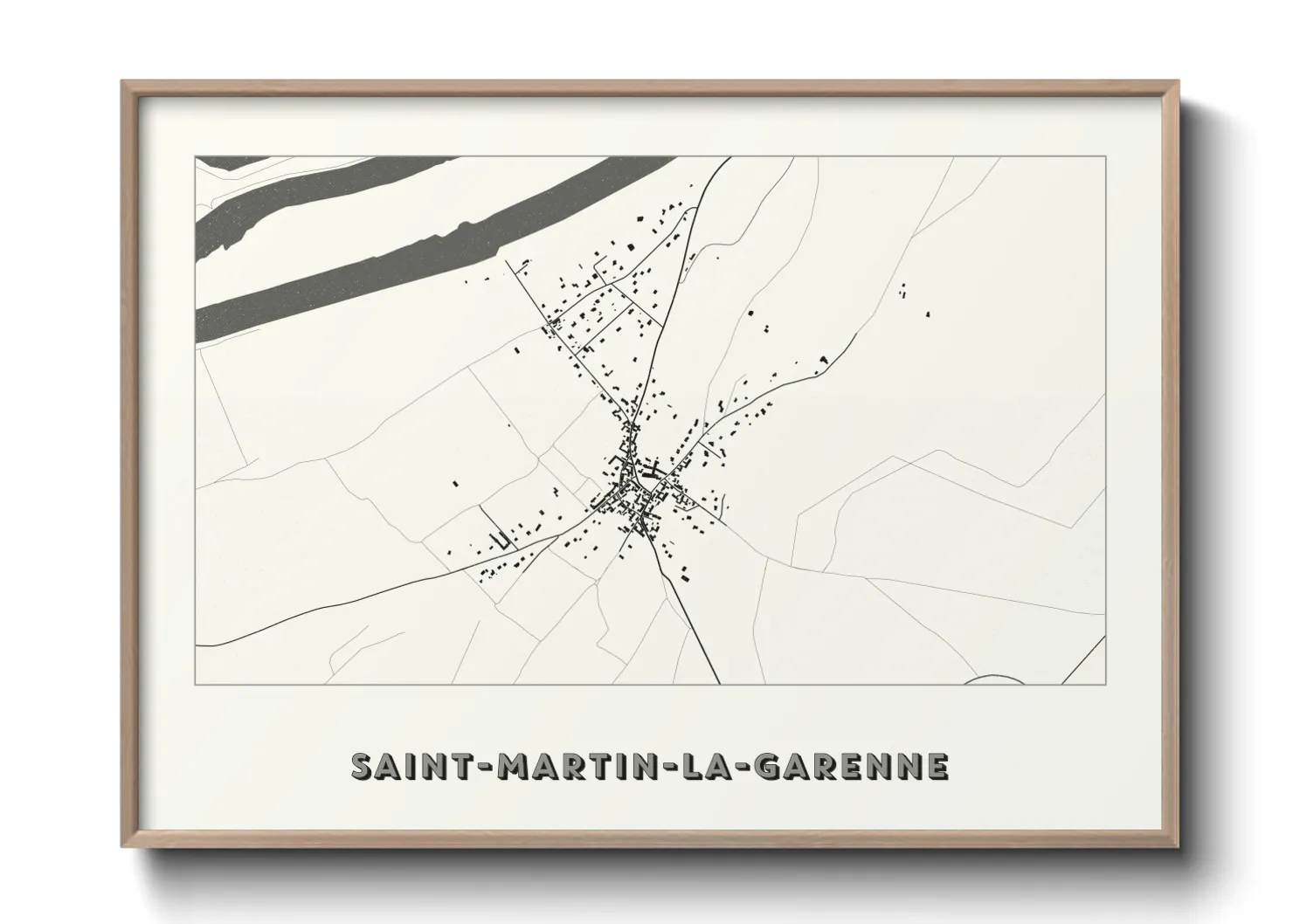 Une affiche de carte sur Saint-Martin-la-Garenne