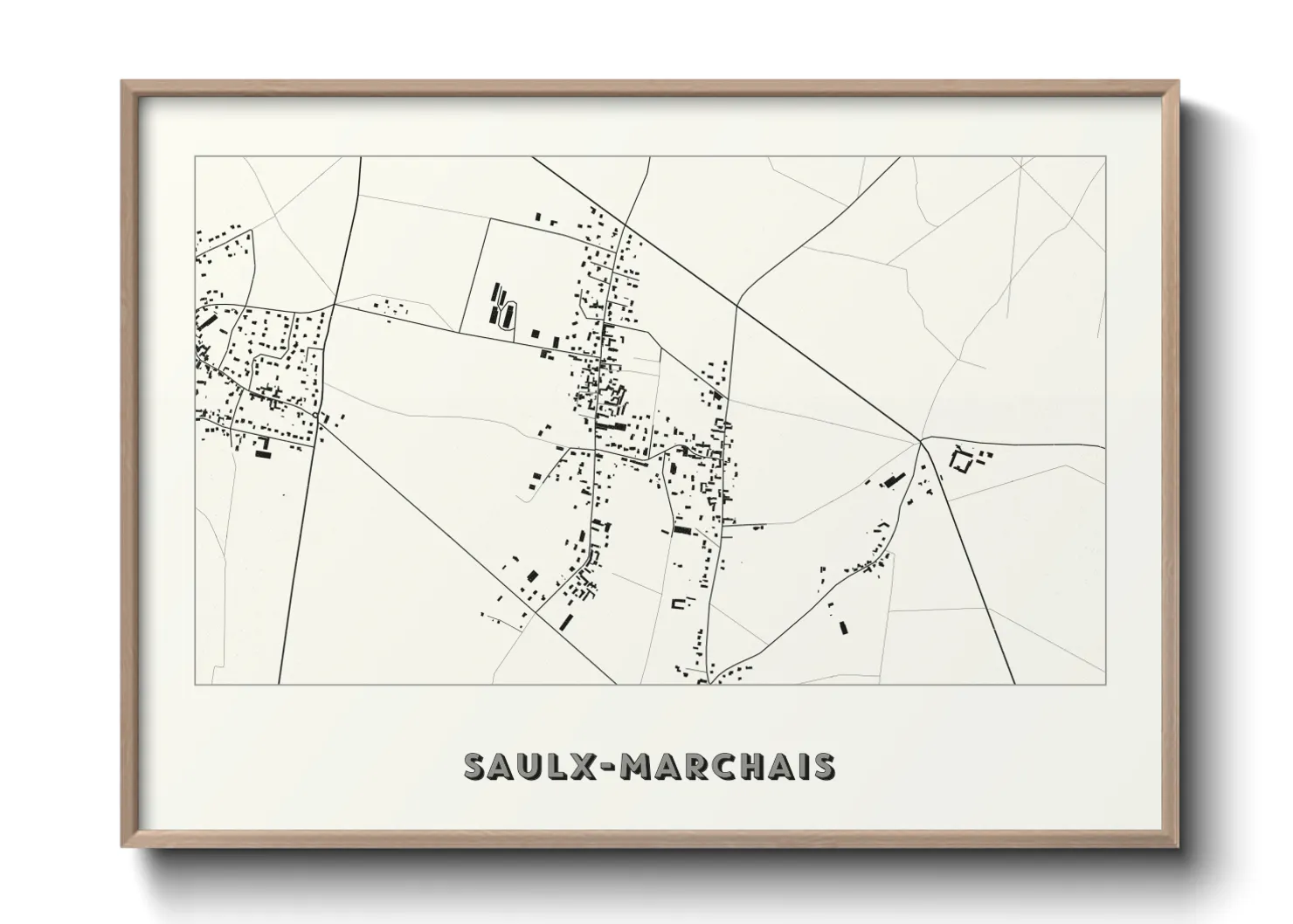 Une affiche de carte sur Saulx-Marchais
