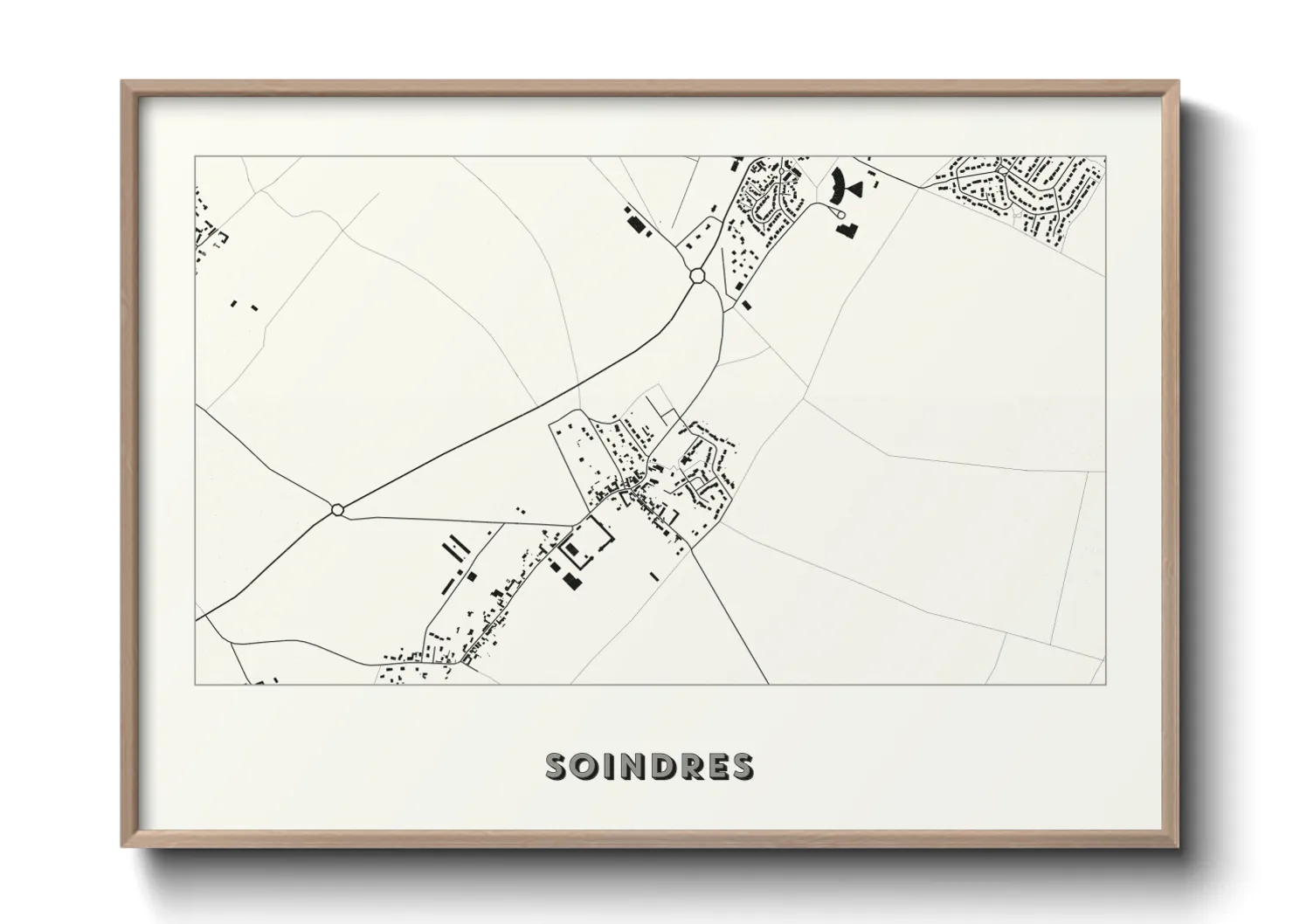 Une affiche de carte sur Soindres