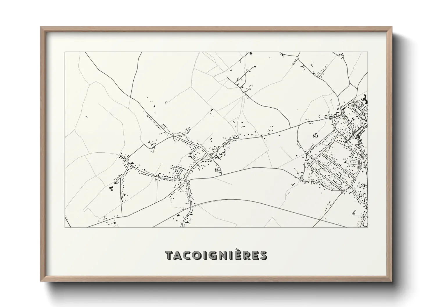Une affiche de carte sur Tacoignières