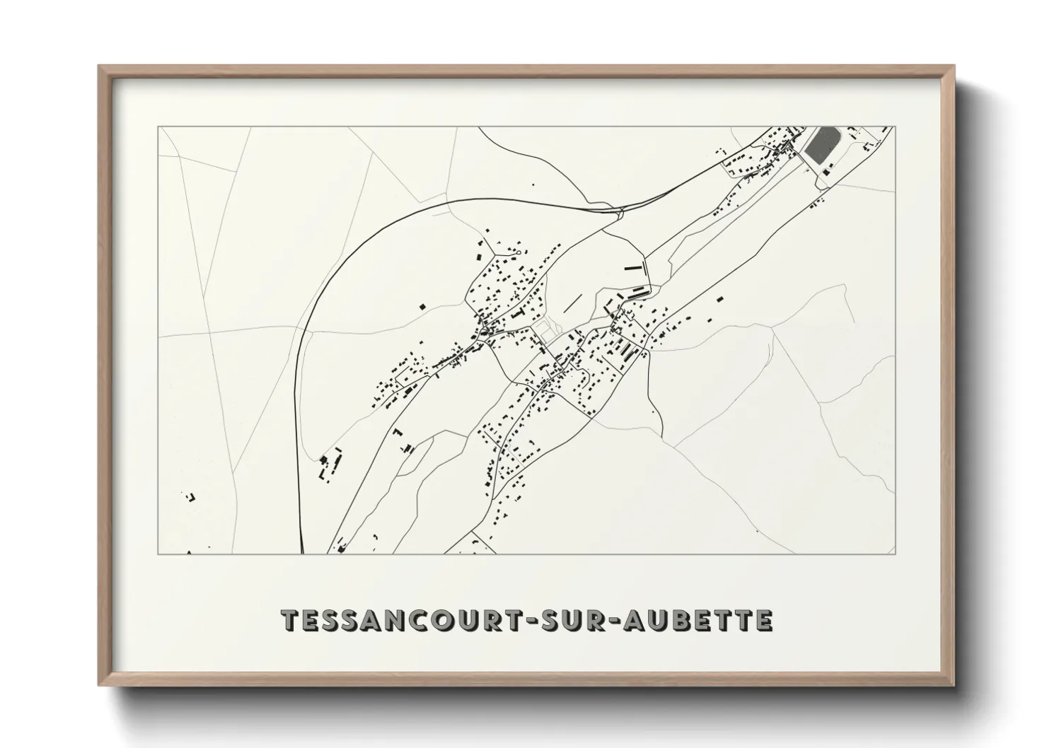 Une affiche de carte sur Tessancourt-sur-Aubette