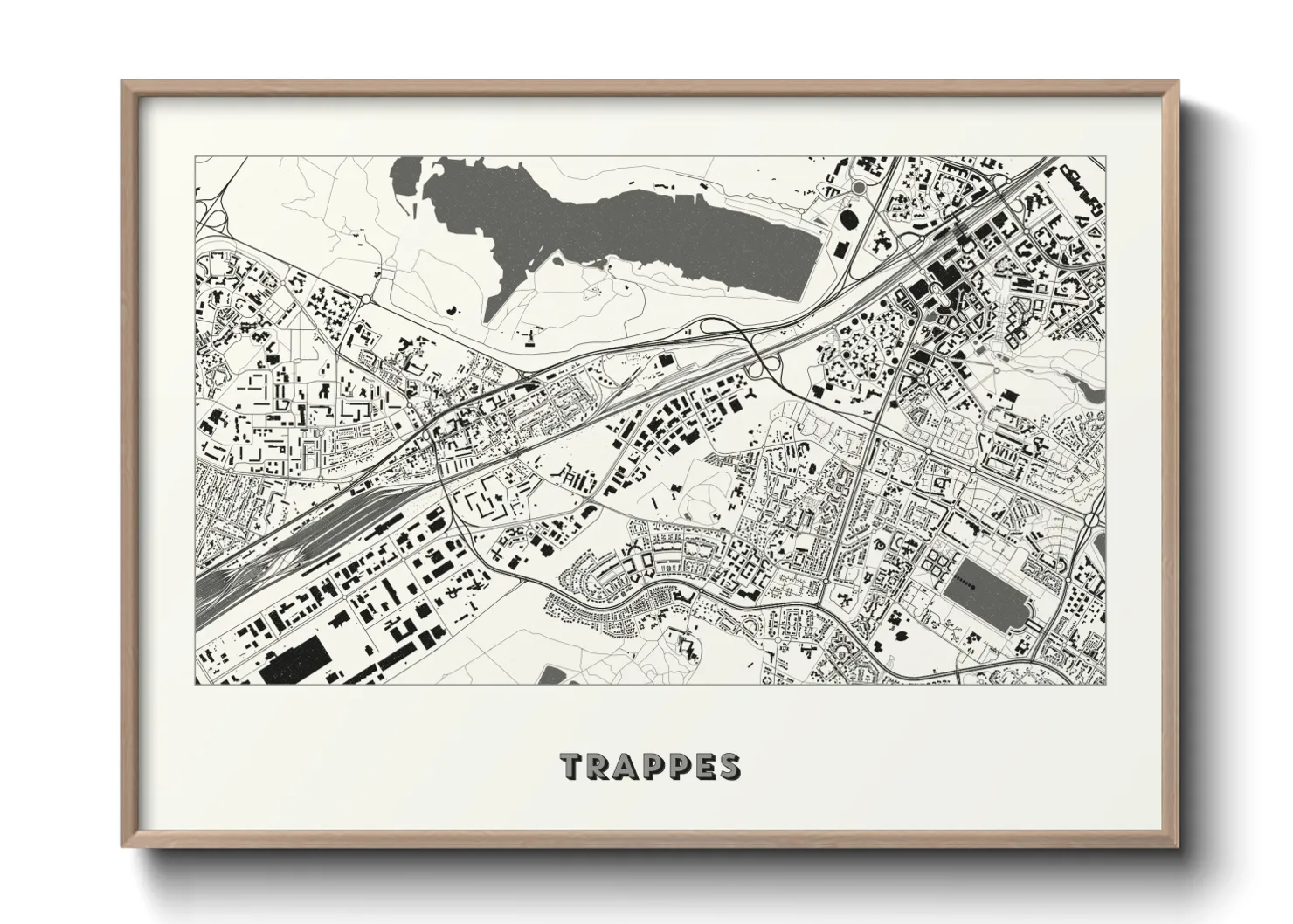 Une affiche de carte sur Trappes
