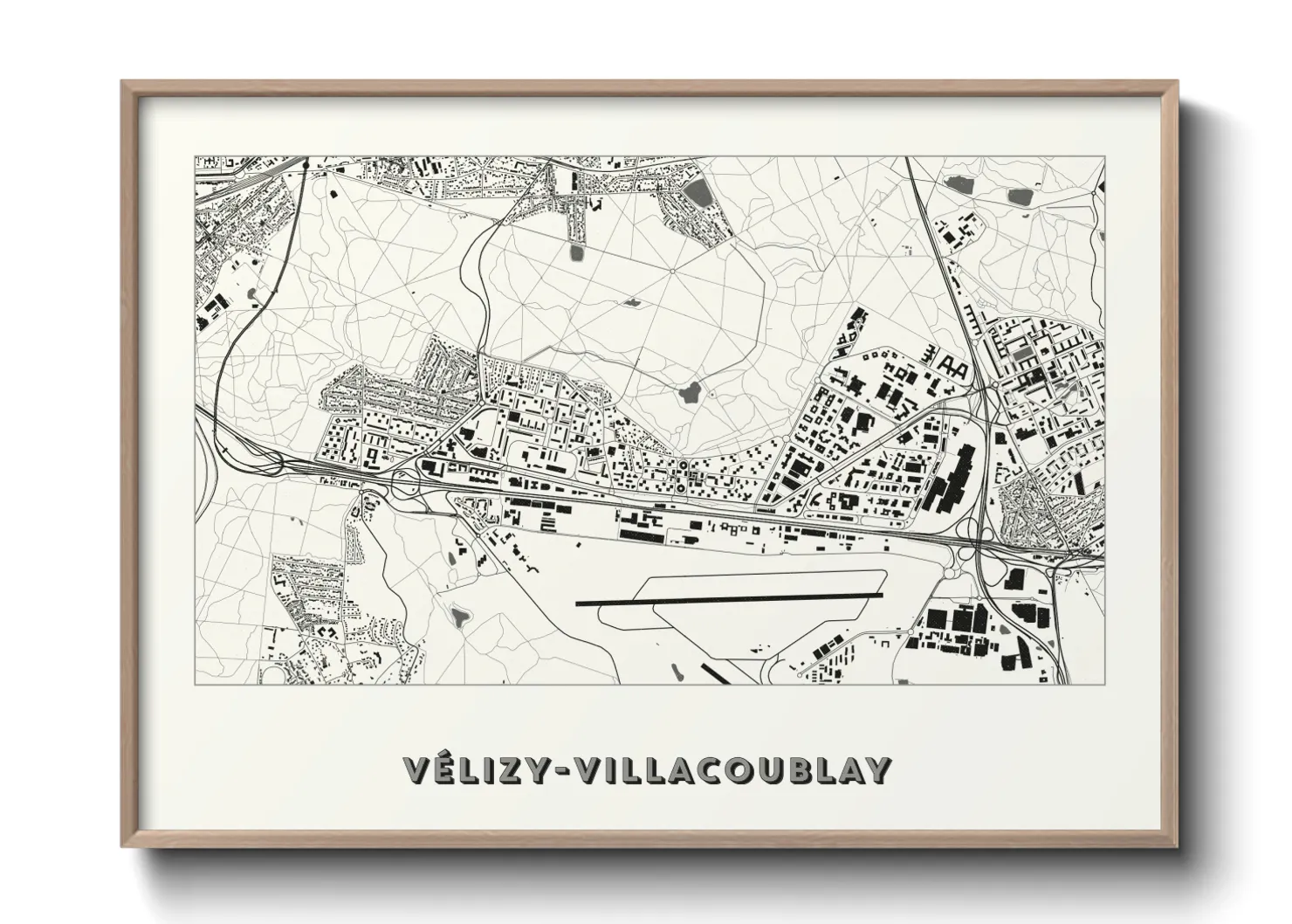 Une affiche de carte sur Vélizy-Villacoublay