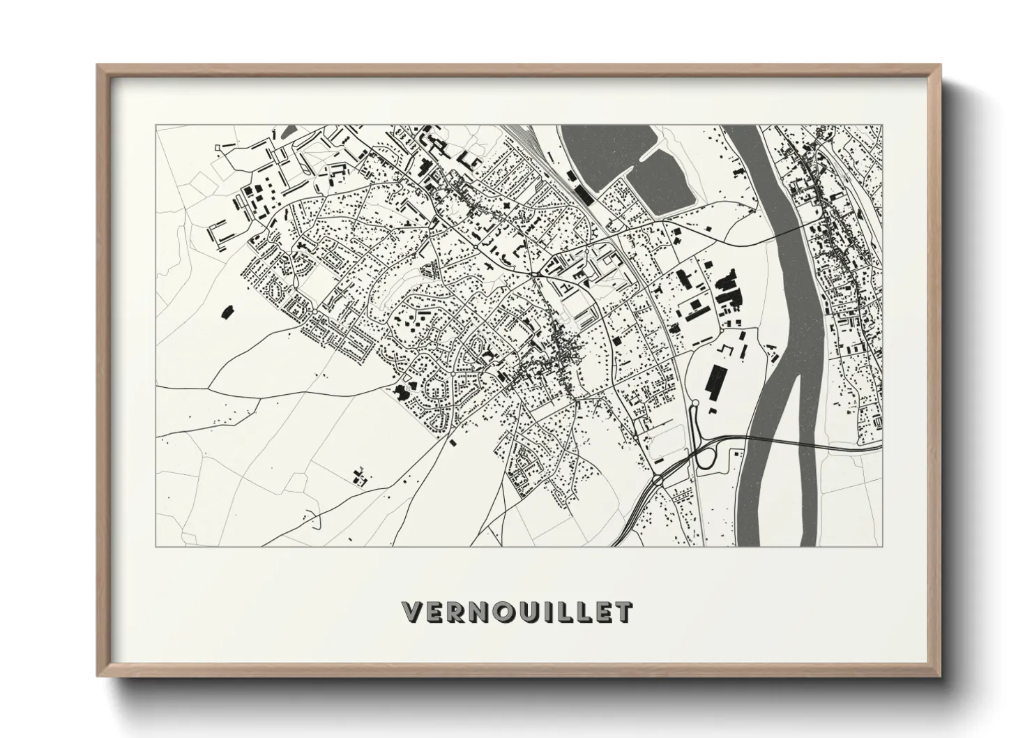 Une affiche de carte sur Vernouillet