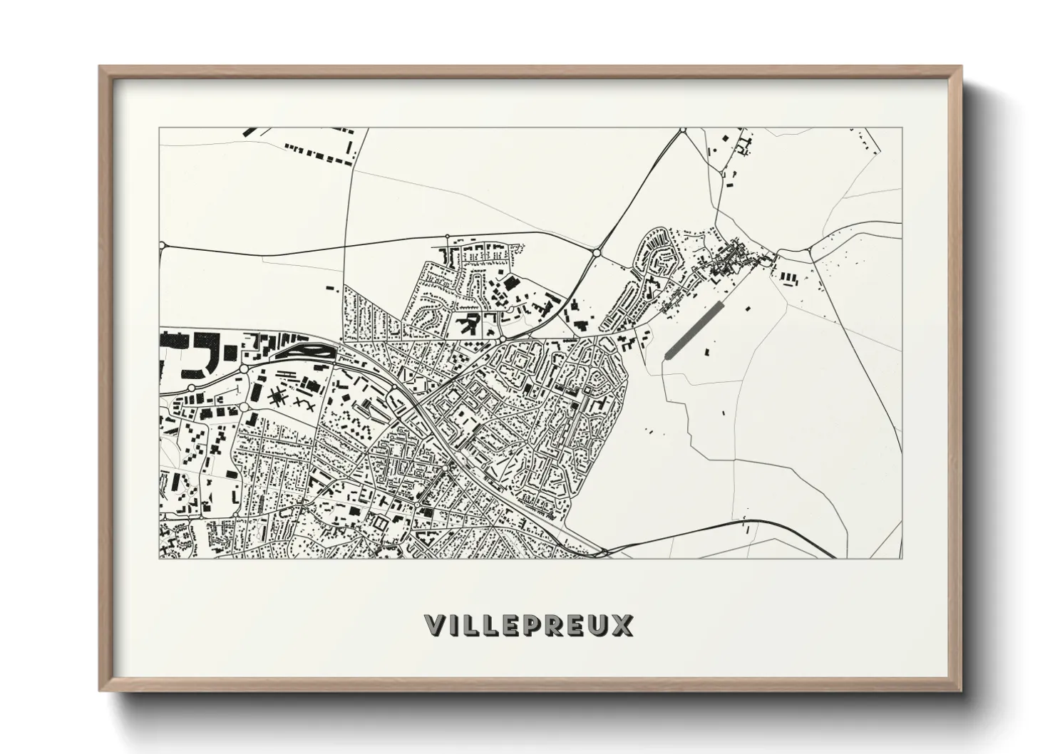 Une affiche de carte sur Villepreux
