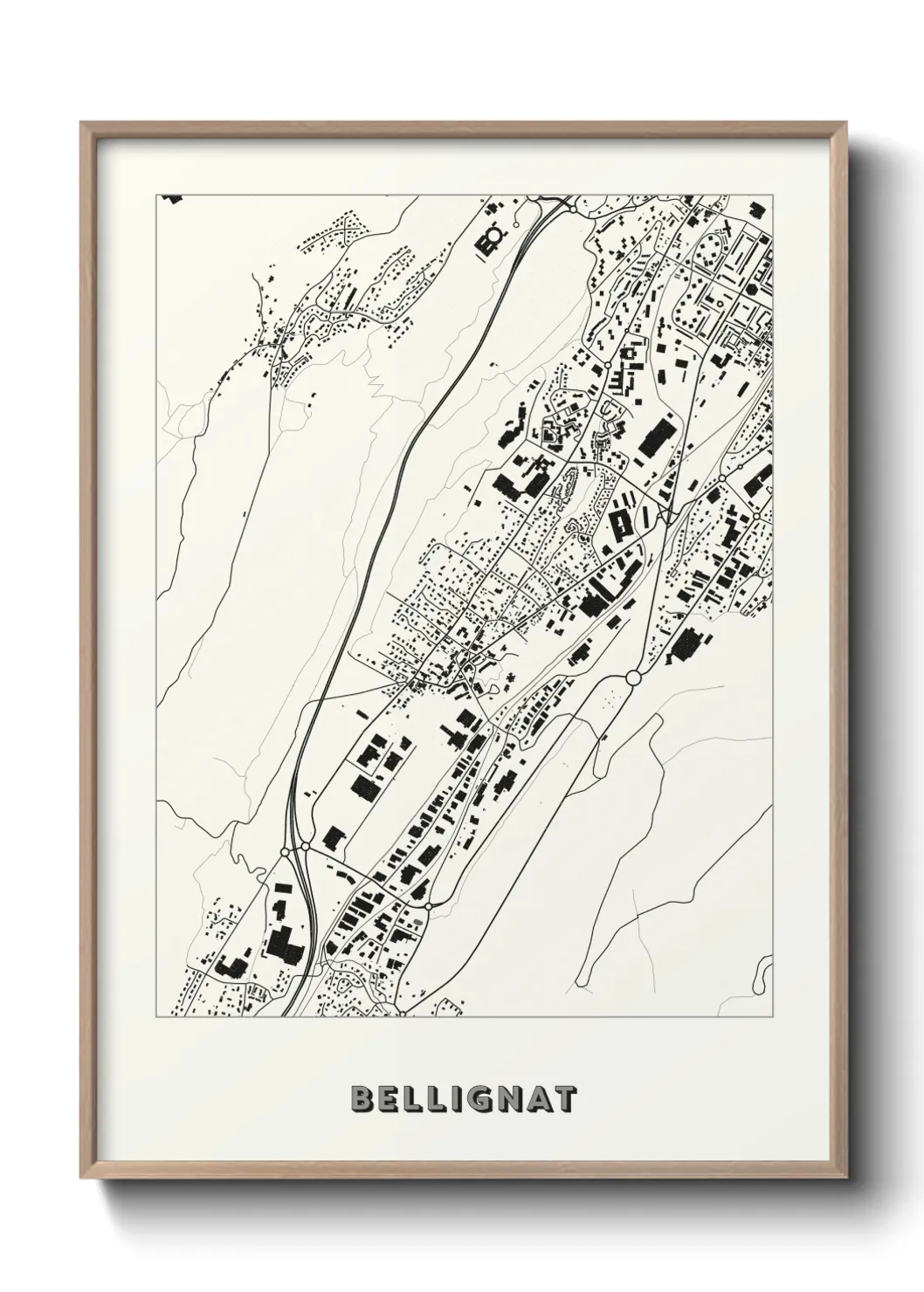 Une affiche de carte sur Bellignat