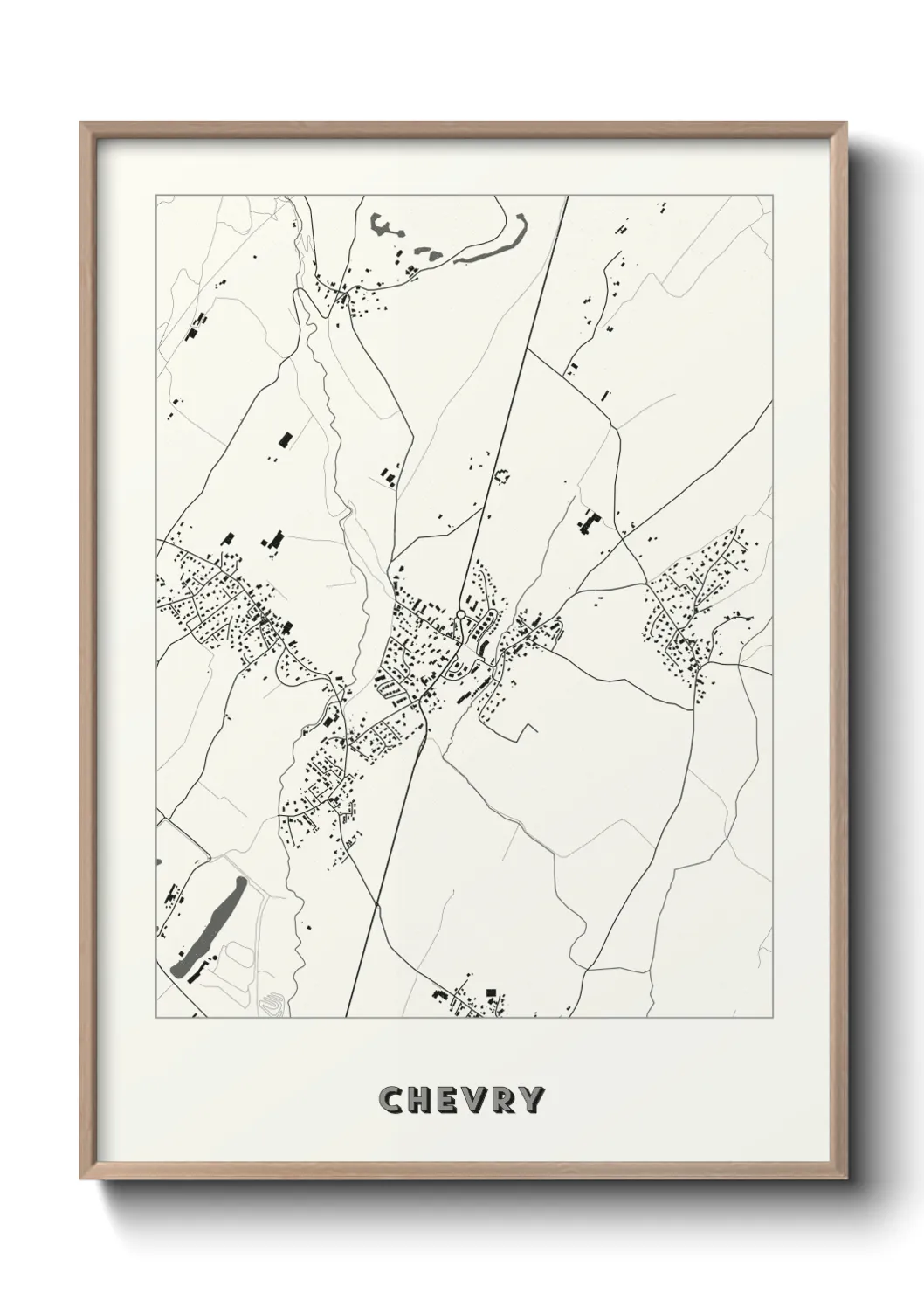 Une affiche de carte sur Chevry