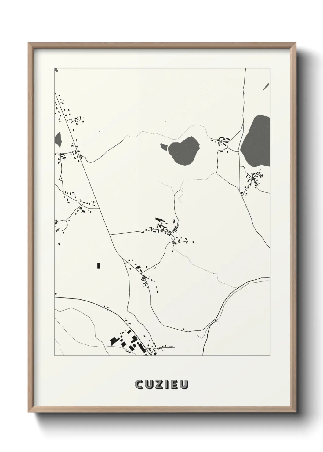 Une affiche de carte sur Cuzieu