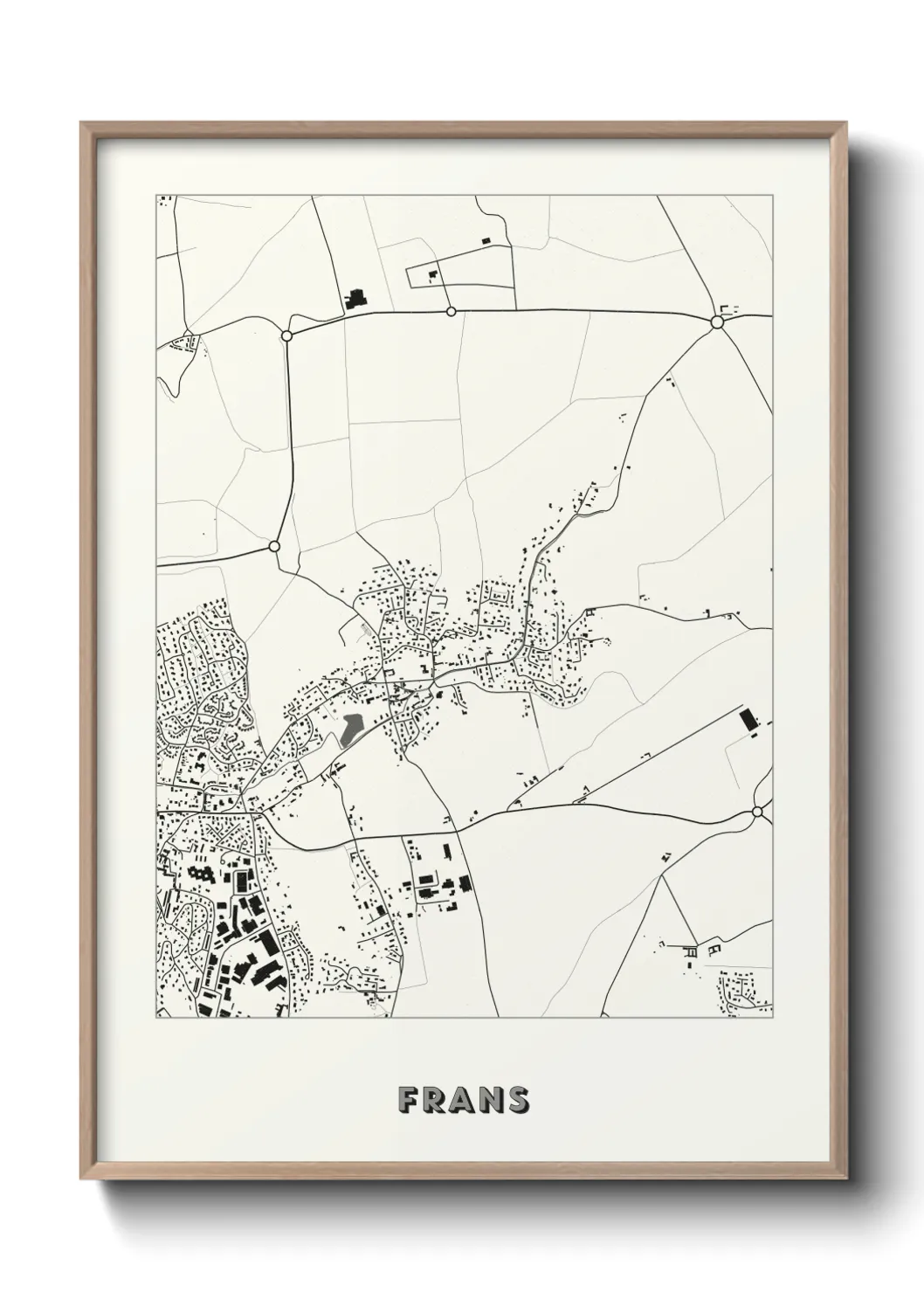 Une affiche de carte sur Frans