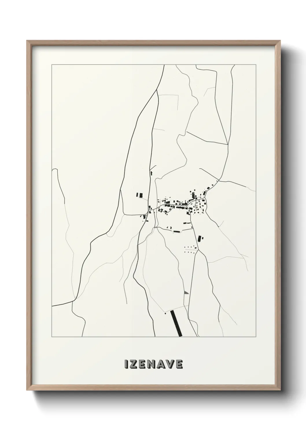 Une affiche de carte sur Izenave