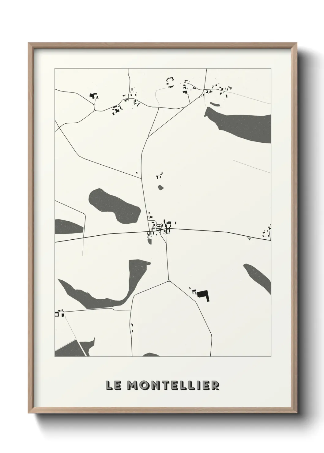 Une affiche de carte sur Le Montellier