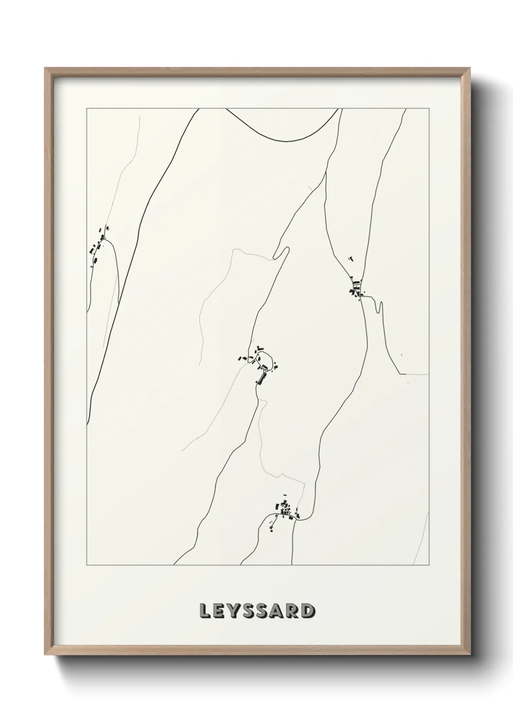 Une affiche de carte sur Leyssard