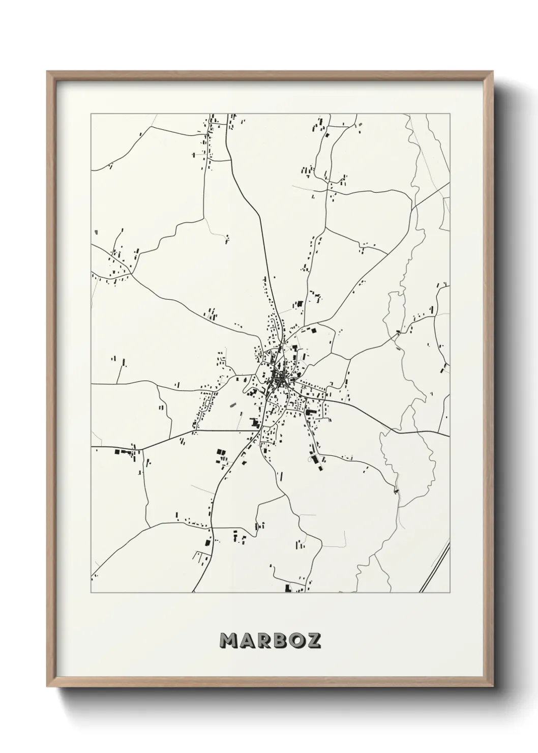 Une affiche de carte sur Marboz