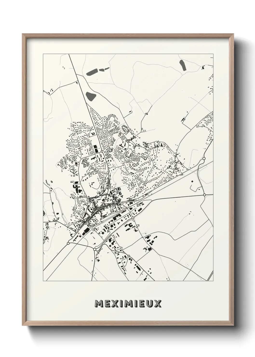 Une affiche de carte sur Meximieux