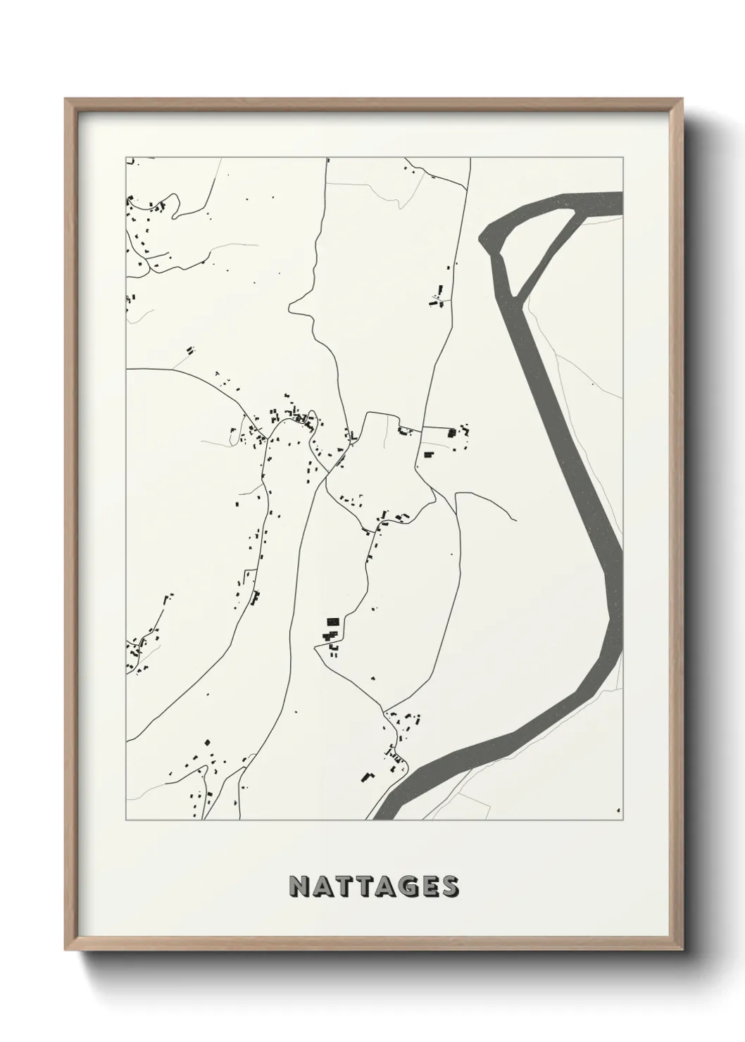Une affiche de carte sur Nattages