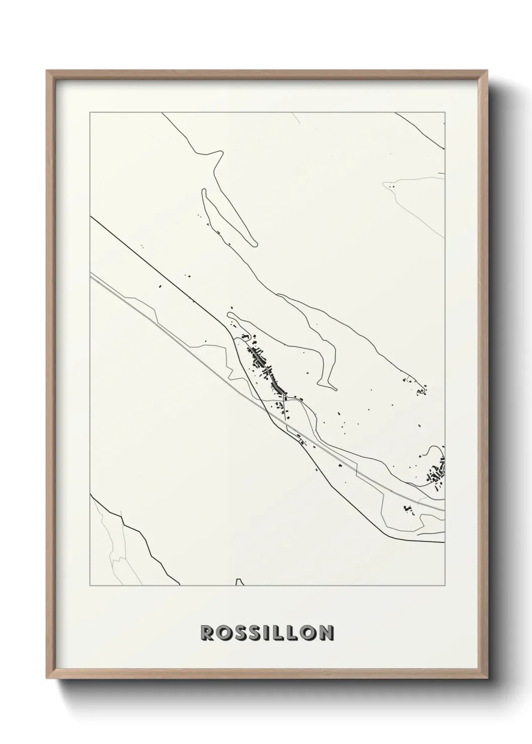 Une affiche de carte sur Rossillon