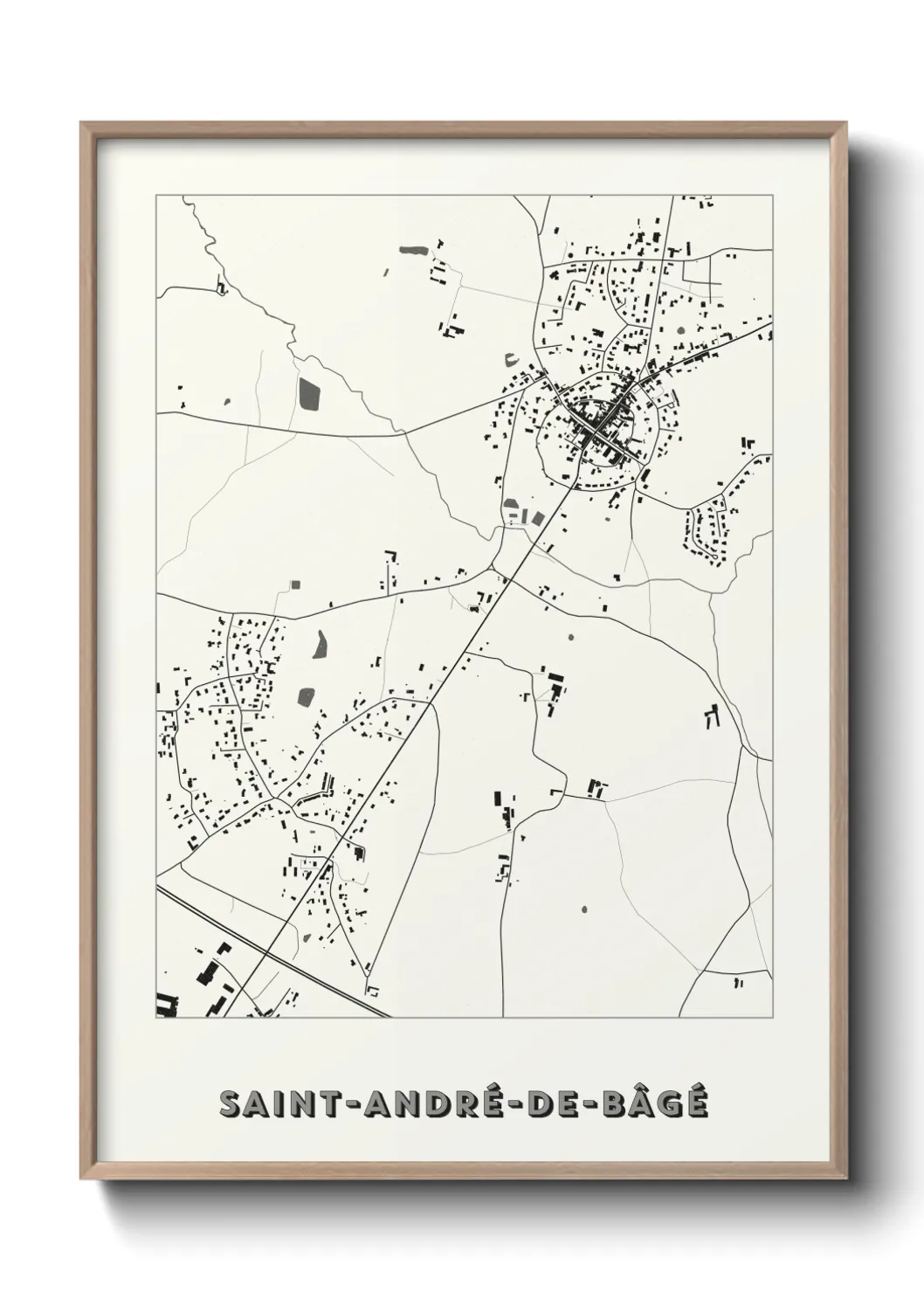 Un poster carteSaint-André-de-Bâgé