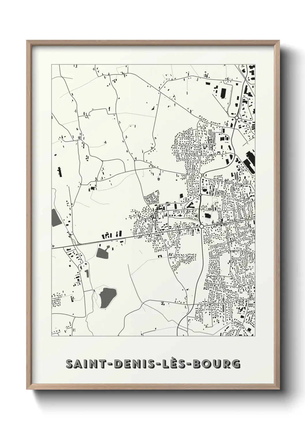 Un poster carteSaint-Denis-lès-Bourg