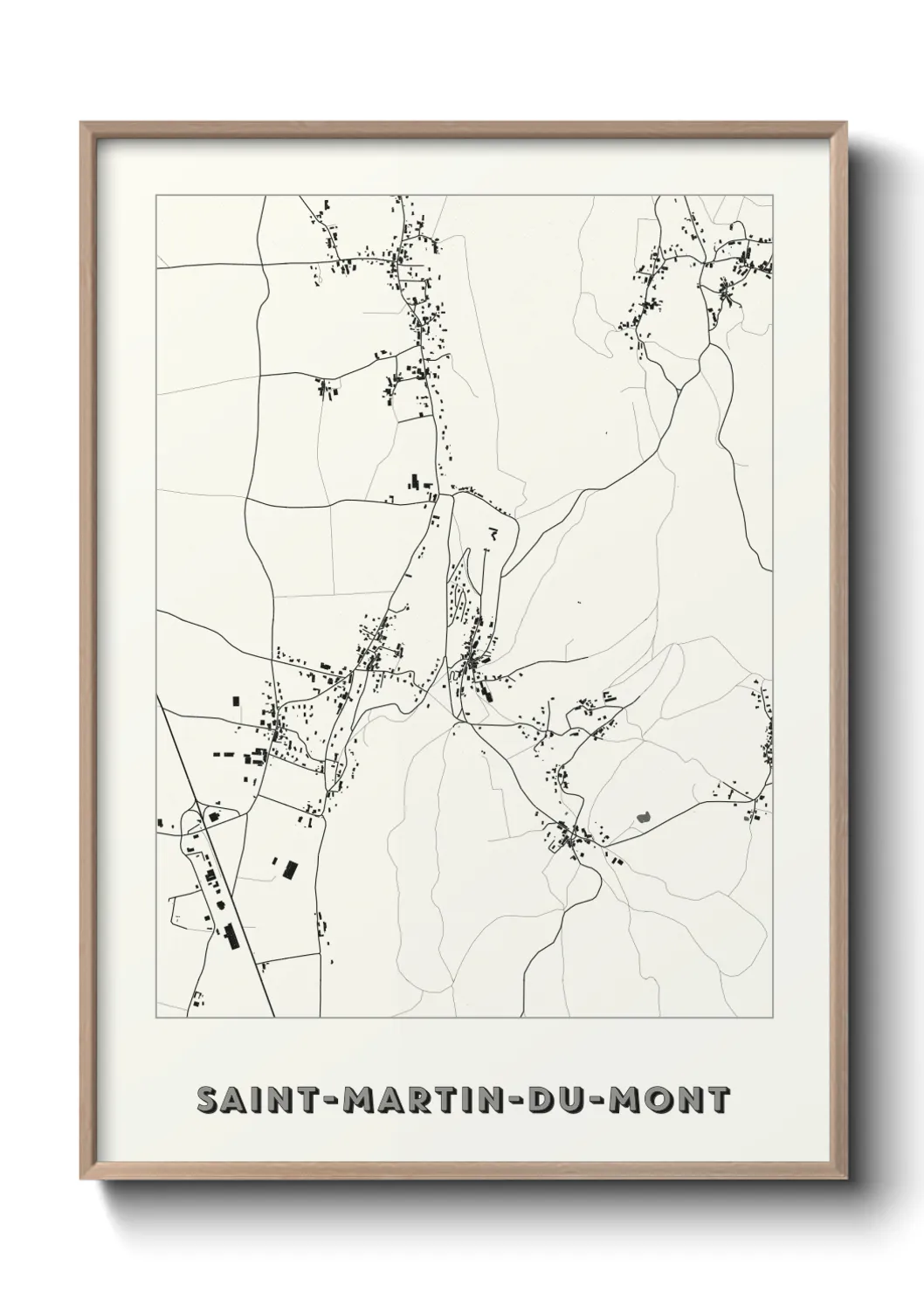 Un poster carteSaint-Martin-du-Mont