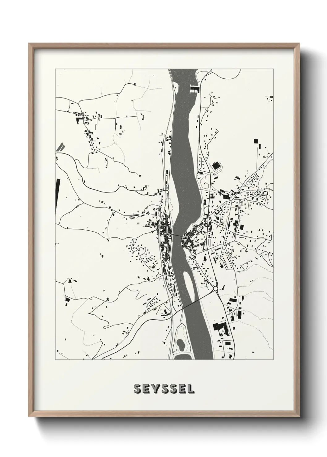 Une affiche de carte sur Seyssel