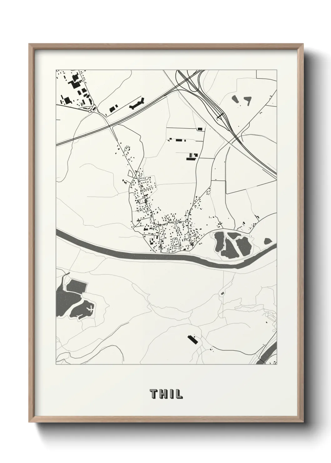 Une affiche de carte sur Thil