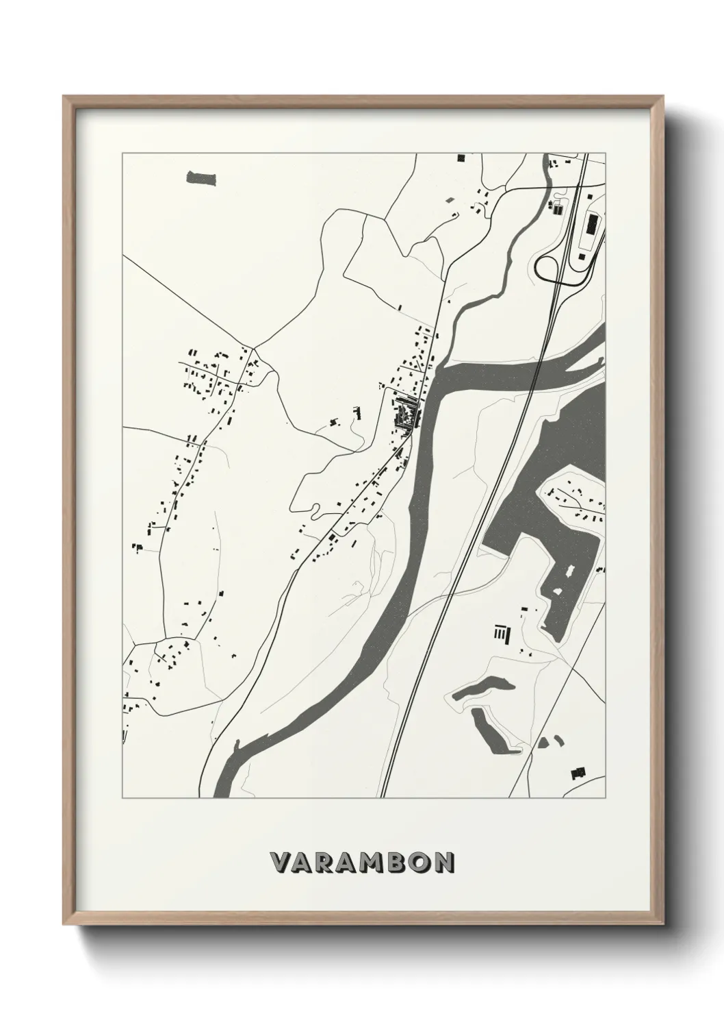 Une affiche de carte sur Varambon