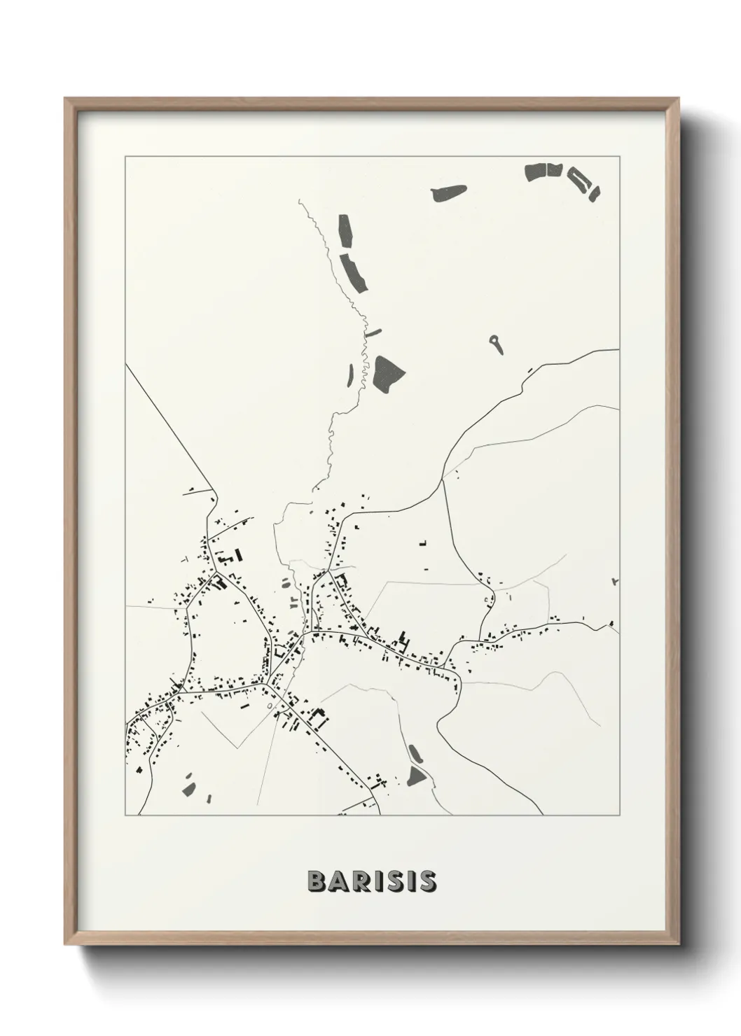 Une affiche de carte sur Barisis