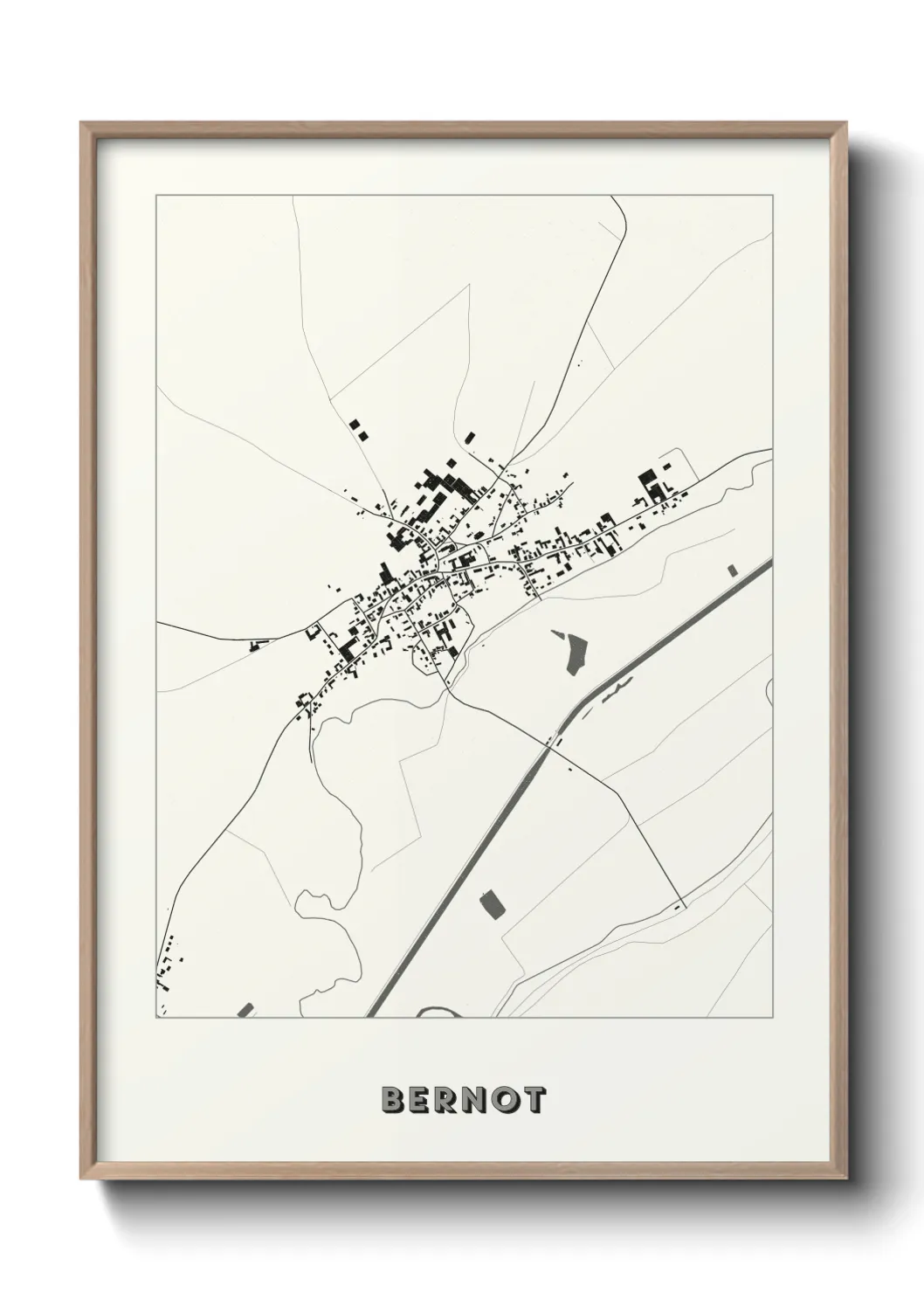 Une affiche de carte sur Bernot