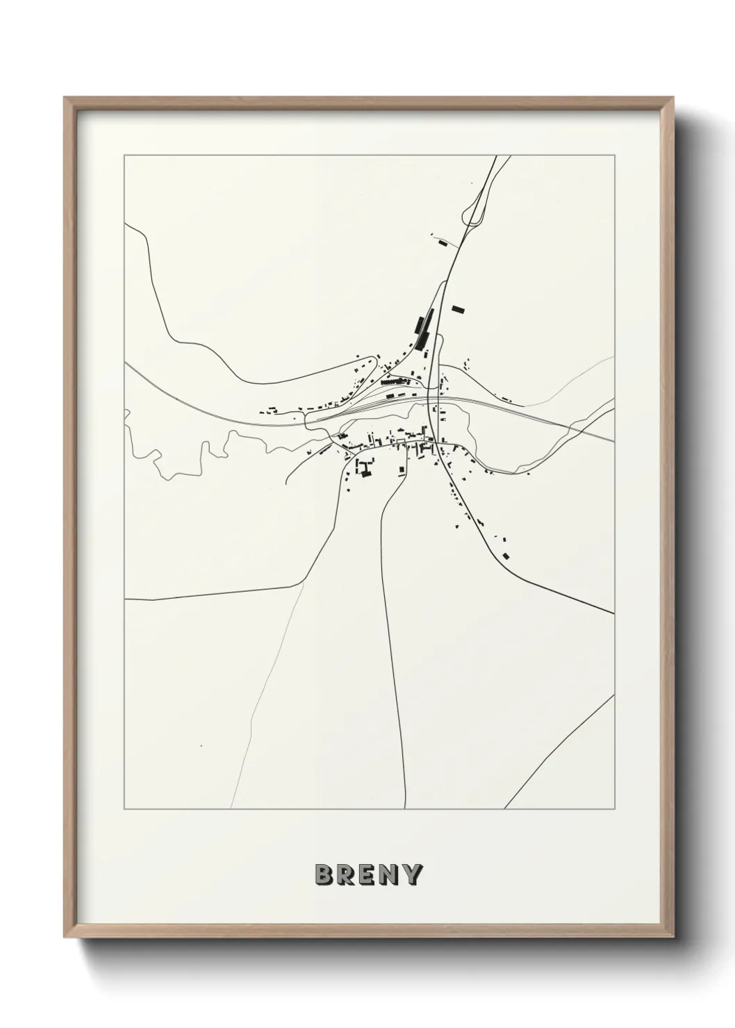 Une affiche de carte sur Breny