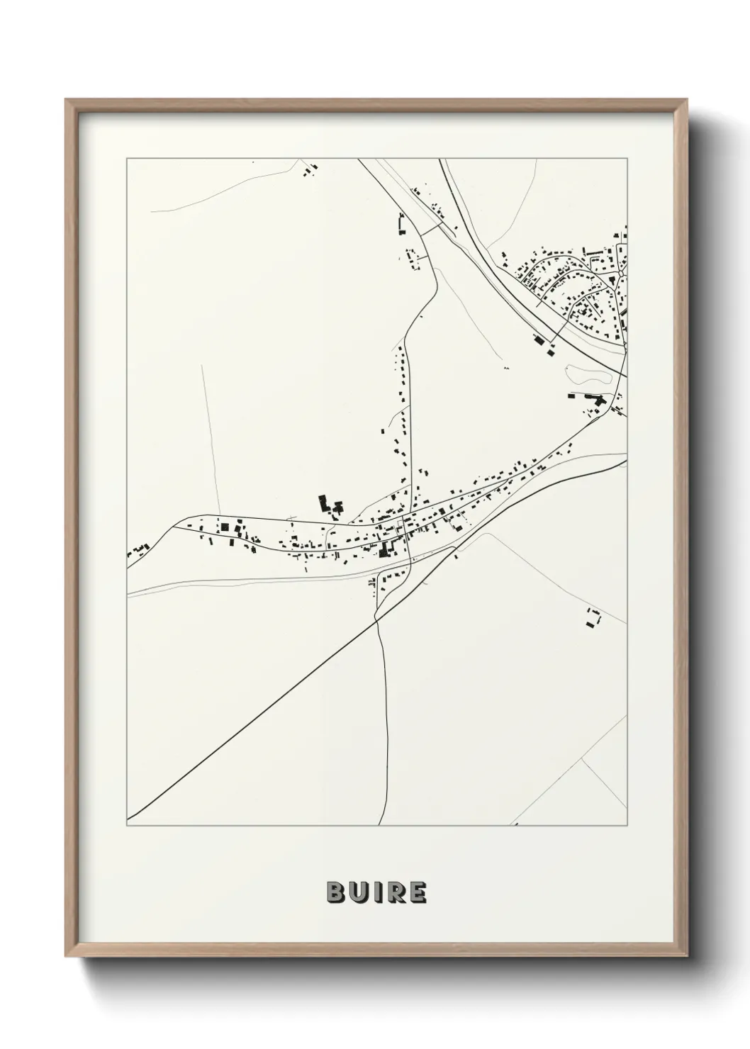 Une affiche de carte sur Buire