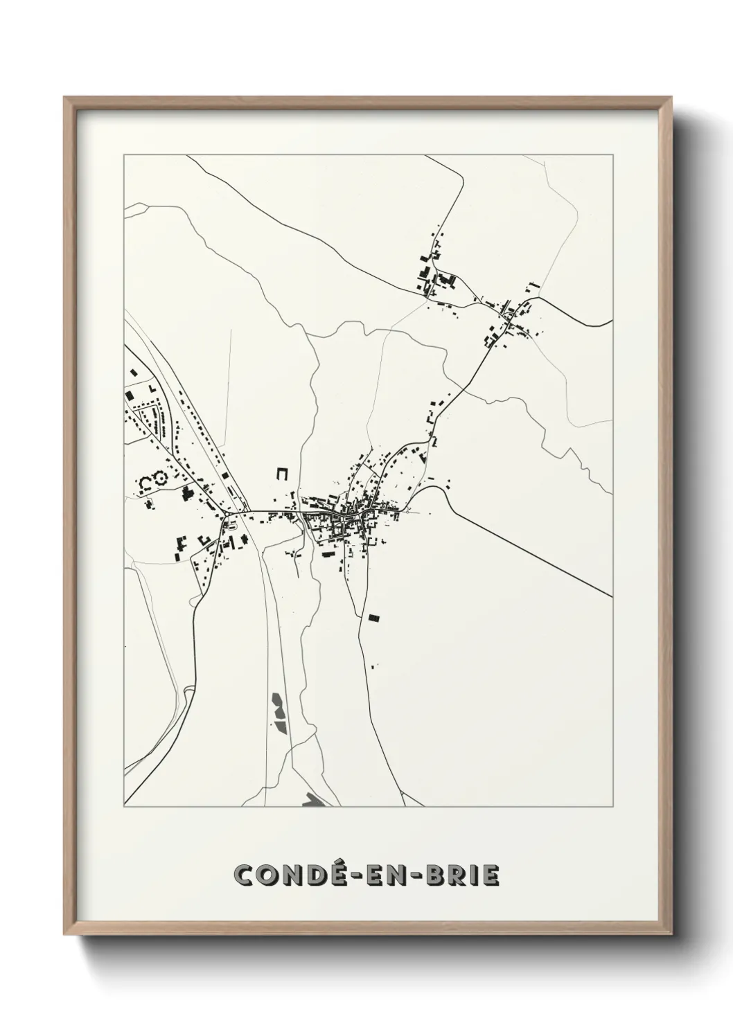 Un poster carteCondé-en-Brie