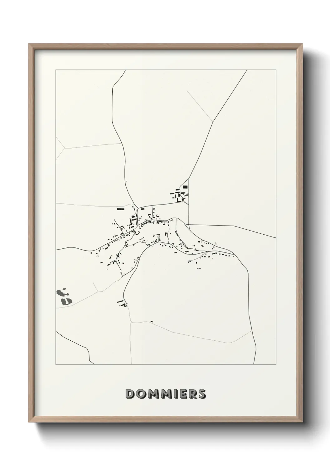 Une affiche de carte sur Dommiers