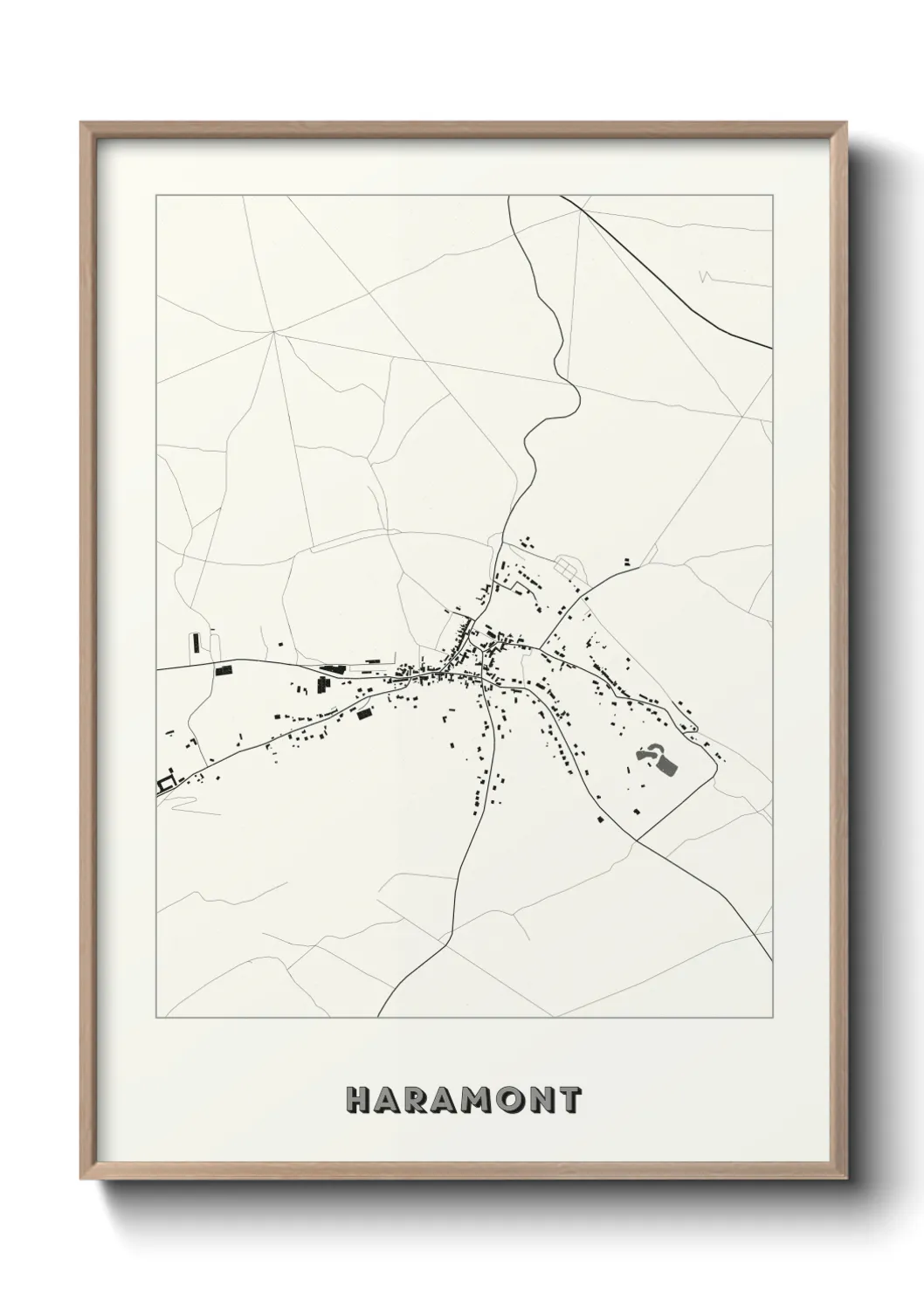 Une affiche de carte sur Haramont