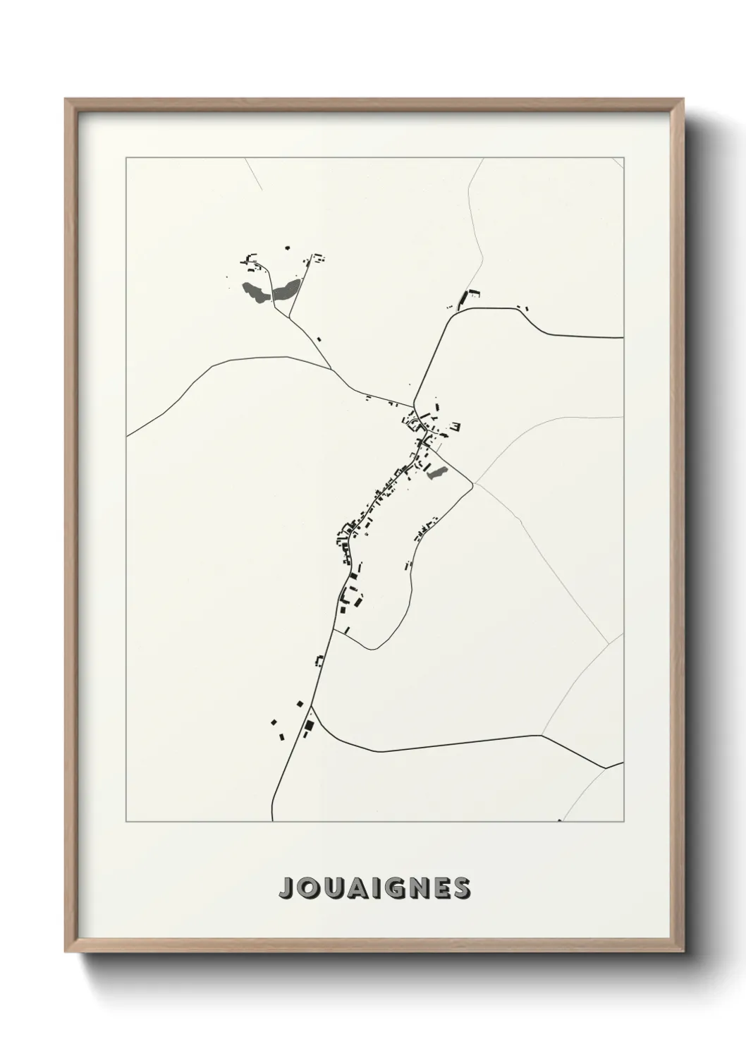 Une affiche de carte sur Jouaignes