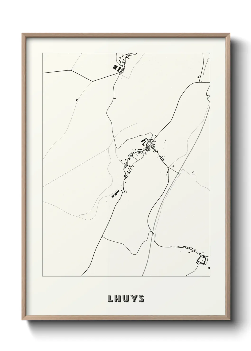Une affiche de carte sur Lhuys