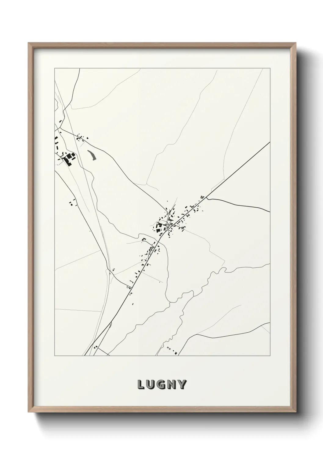 Une affiche de carte sur Lugny