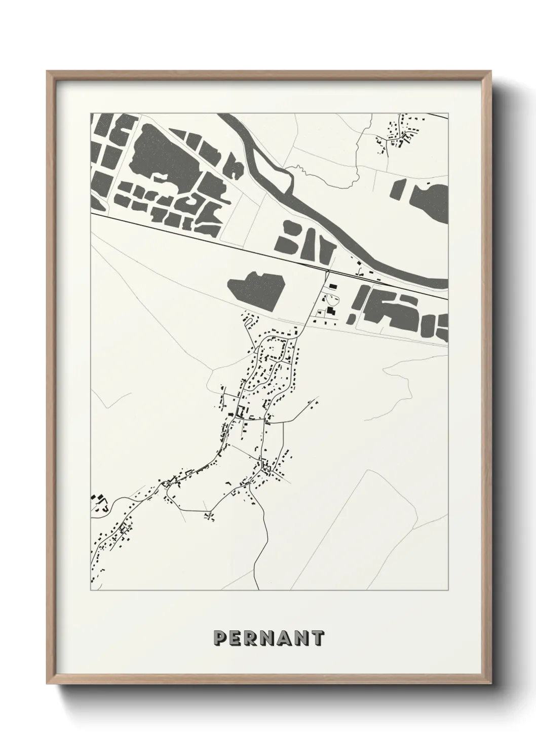 Une affiche de carte sur Pernant