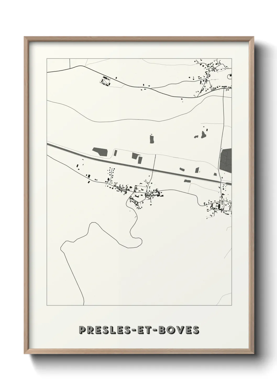 Un poster cartePresles-et-Boves