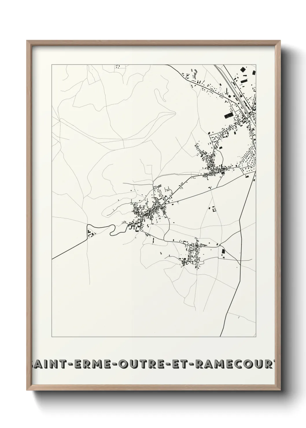 Une affiche de carte sur Saint-Erme-Outre-et-Ramecourt