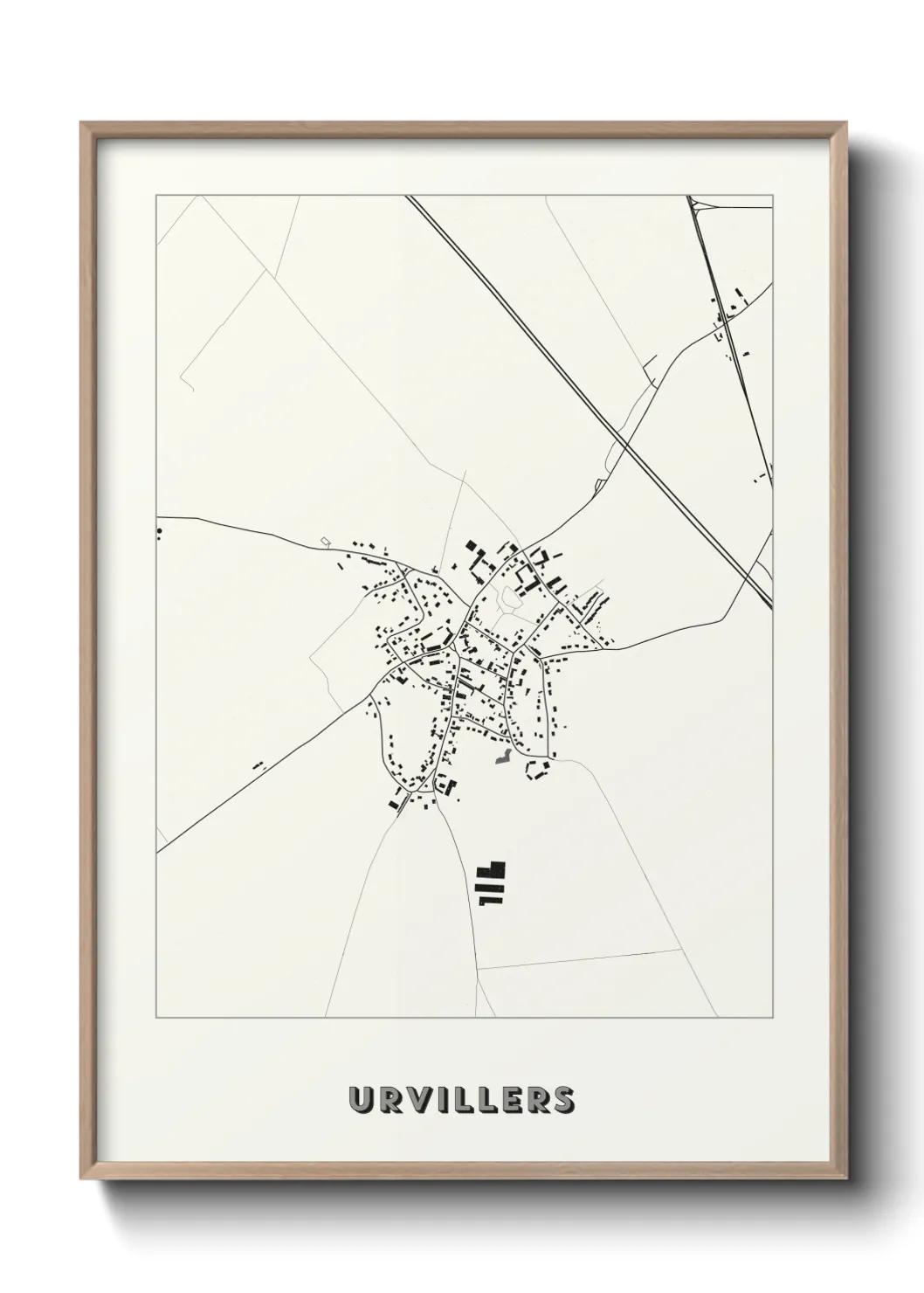 Une affiche de carte sur Urvillers