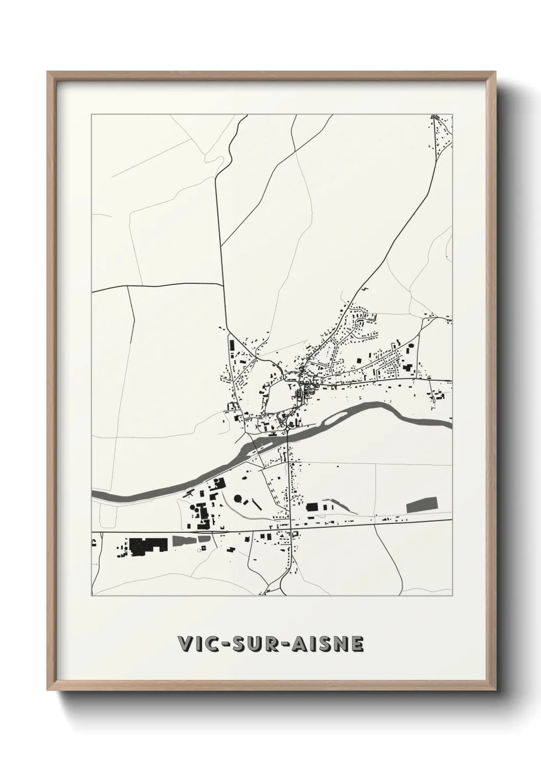 Une affiche de carte sur Vic-sur-Aisne