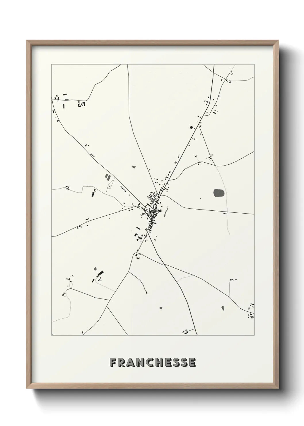 Une affiche de carte sur Franchesse