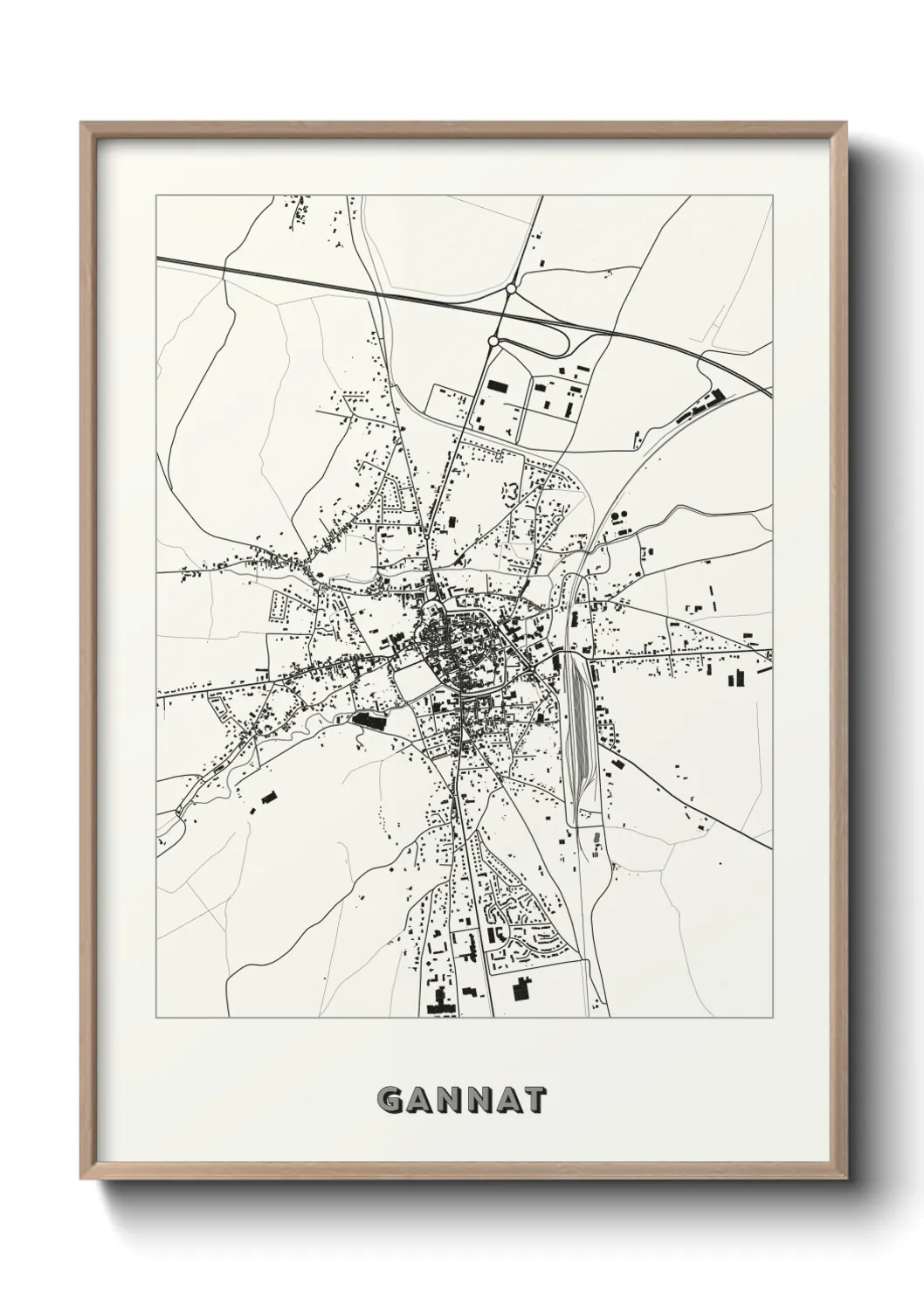 Une affiche de carte sur Gannat