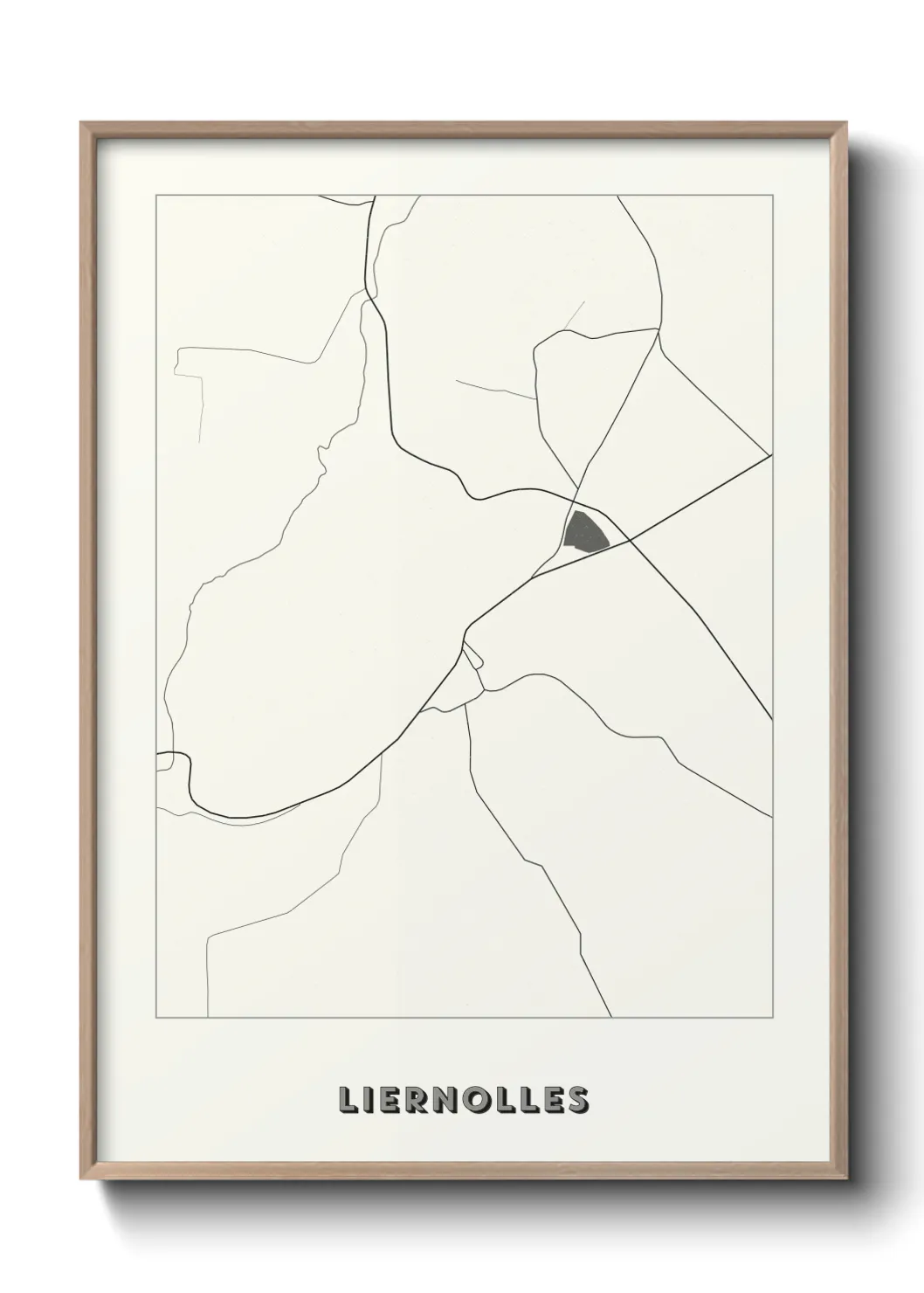 Une affiche de carte sur Liernolles